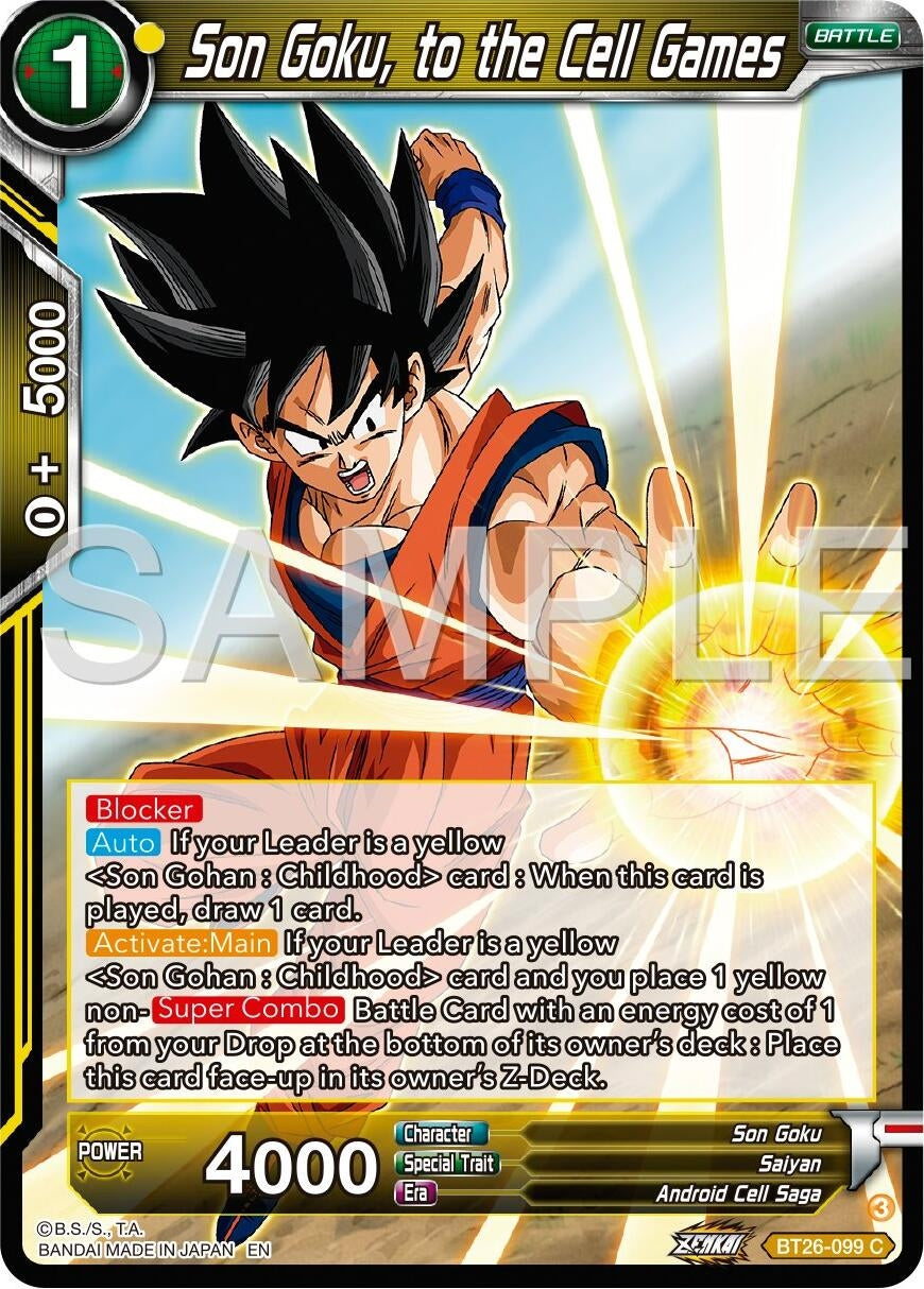 Image for Son Goku, to the Cell Games (Ultimate Advent) (BT26-099) - Dragon Ball Super: Masters