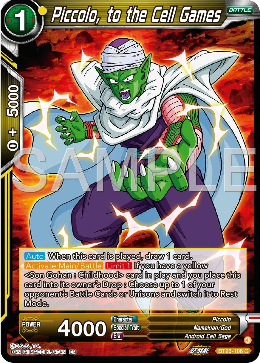 Image for Piccolo, to the Cell Games (Ultimate Advent) (BT26-106) - Dragon Ball Super: Masters