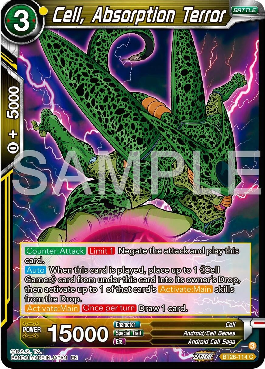Image for Cell, Absorption Terror (Ultimate Advent) (BT26-114) - Dragon Ball Super: Masters