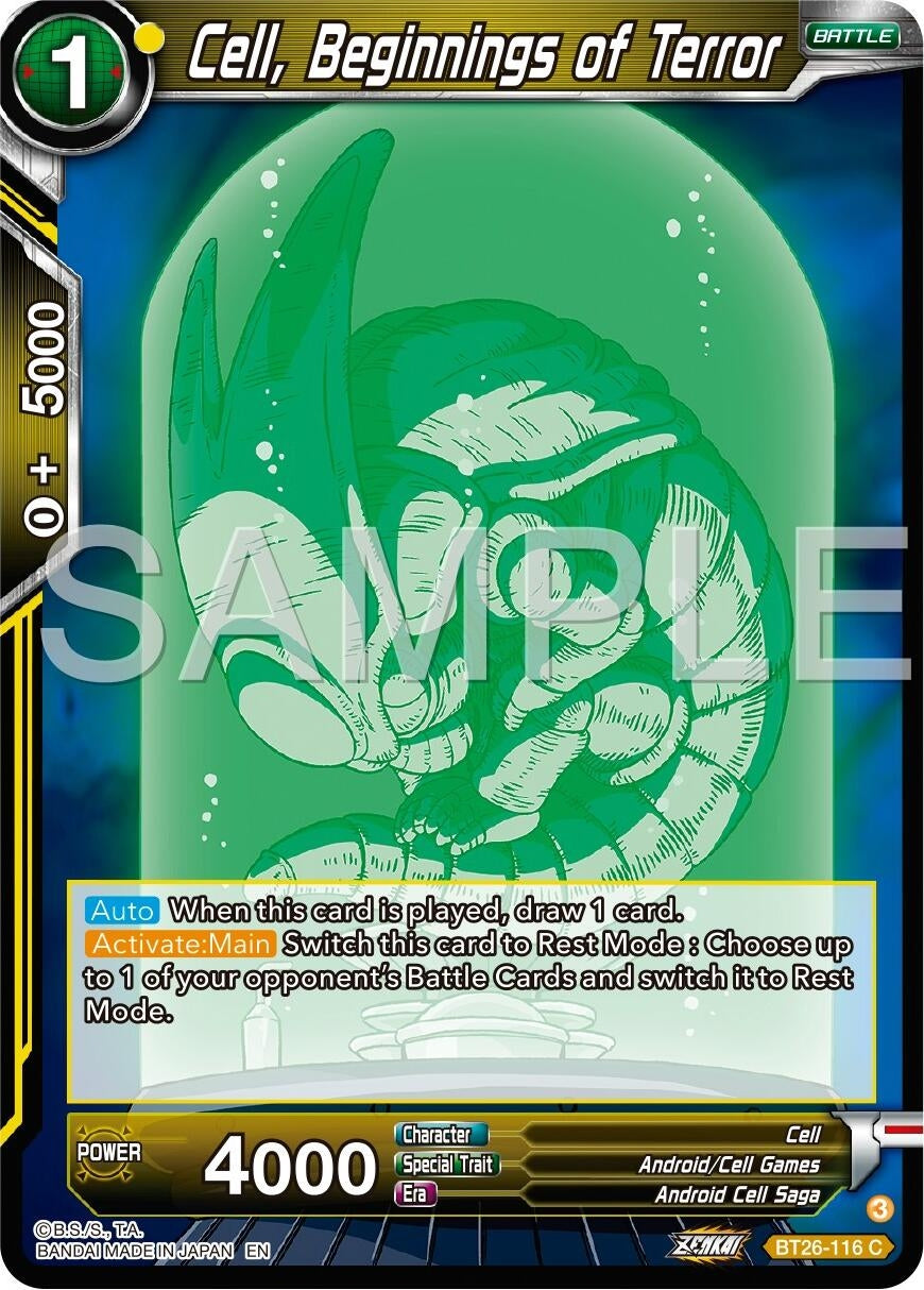 Image for Cell, Beginnings of Terror (Ultimate Advent) (BT26-116) - Dragon Ball Super: Masters