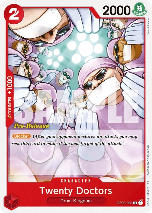 Image for Twenty Doctors (Two Legends Pre-Release Cards) (OP08-003) - One Piece Card Game