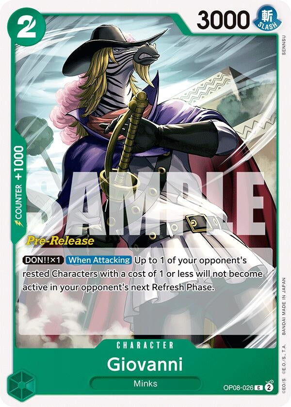 Image for Giovanni (Two Legends Pre-Release Cards) (OP08-026) - One Piece Card Game