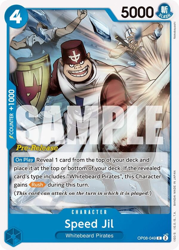 Image for Speed Jil (Two Legends Pre-Release Cards) (OP08-049) - One Piece Card Game