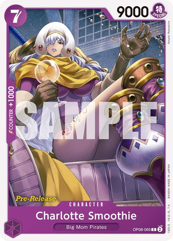 Image for Charlotte Smoothie (Two Legends Pre-Release Cards) (OP08-065) - One Piece Card Game