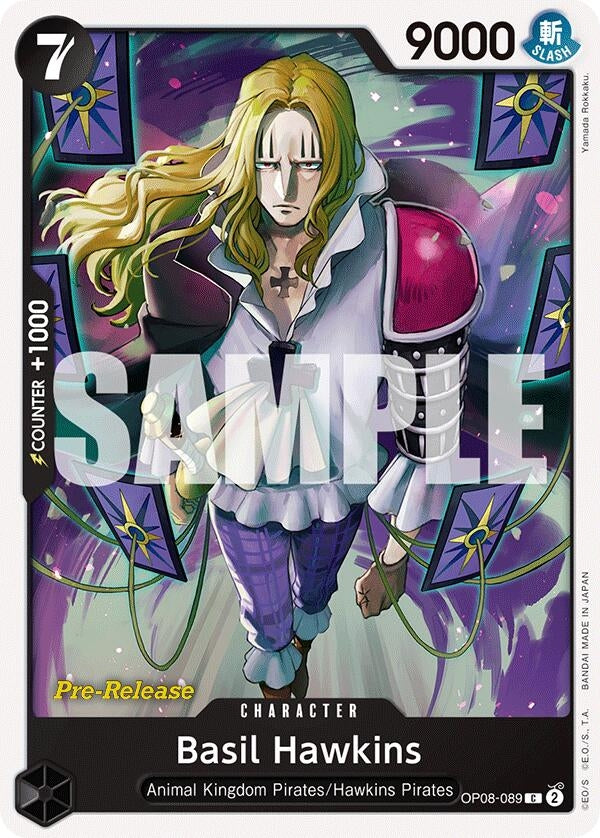 Image for Basil Hawkins (Two Legends Pre-Release Cards) (OP08-089) - One Piece Card Game