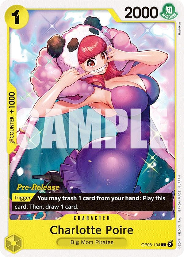 Image for Charlotte Poire (Two Legends Pre-Release Cards) (OP08-104) - One Piece Card Game