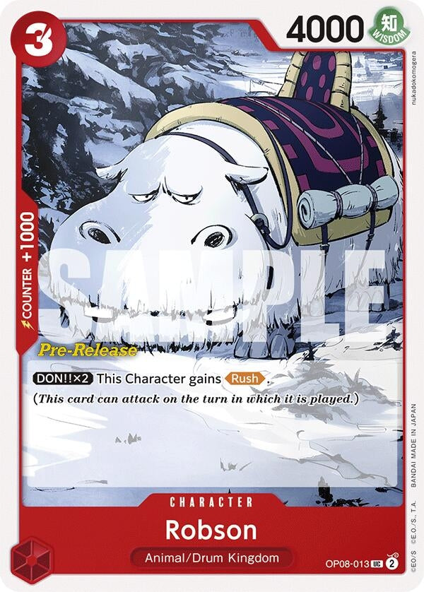 Image for Robson (Two Legends Pre-Release Cards) (OP08-013) - One Piece Card Game