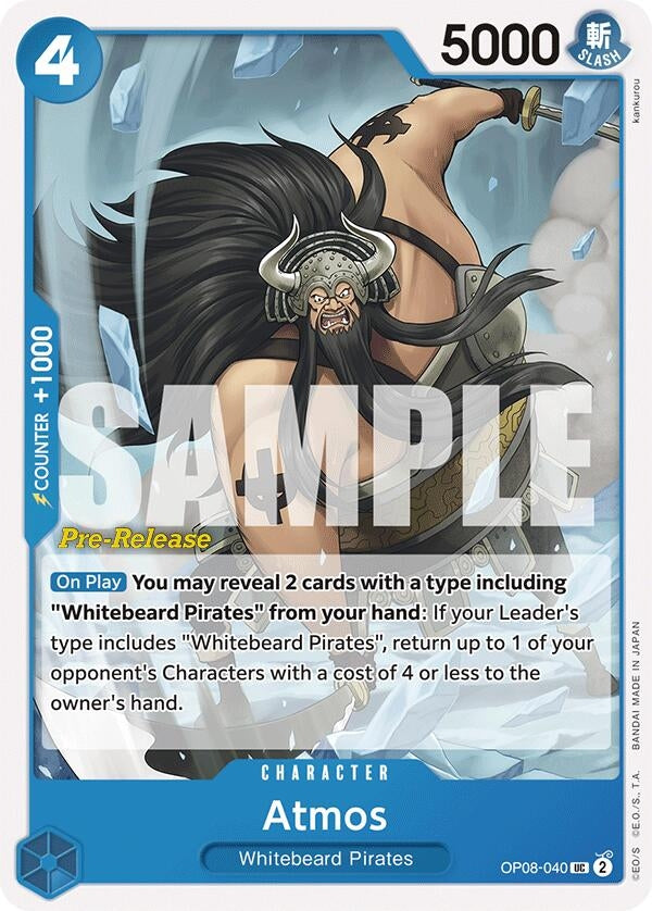 Image for Atmos (Two Legends Pre-Release Cards) (OP08-040) - One Piece Card Game