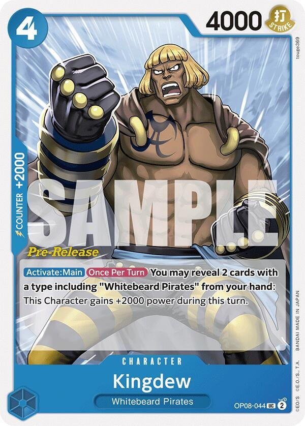 Image for Kingdew (Two Legends Pre-Release Cards) (OP08-044) - One Piece Card Game
