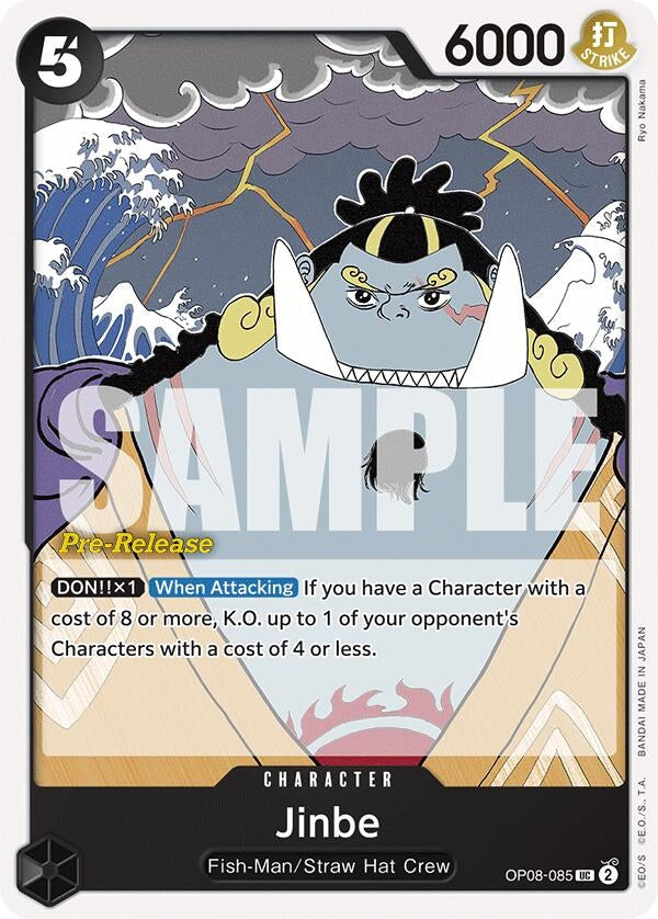 Image for Jinbe (Two Legends Pre-Release Cards) (OP08-085) - One Piece Card Game