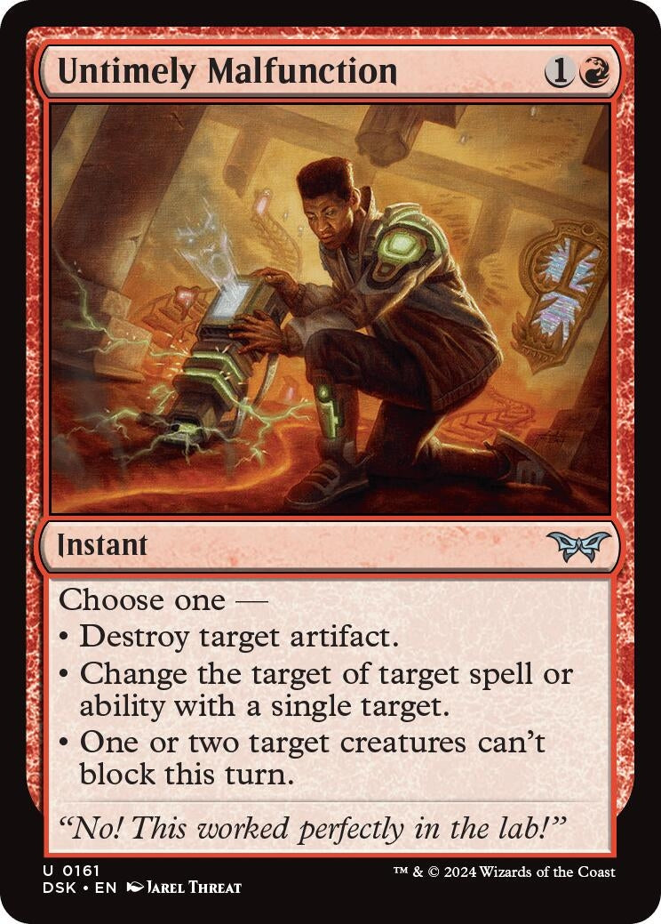 Image for Untimely Malfunction (Duskmourn: House of Horror) (161) - Magic: The Gathering