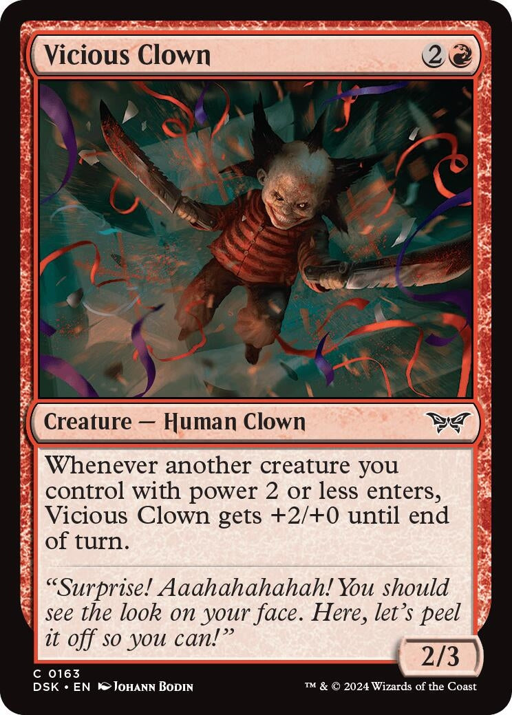 Image for Vicious Clown (Duskmourn: House of Horror) (163) - Magic: The Gathering