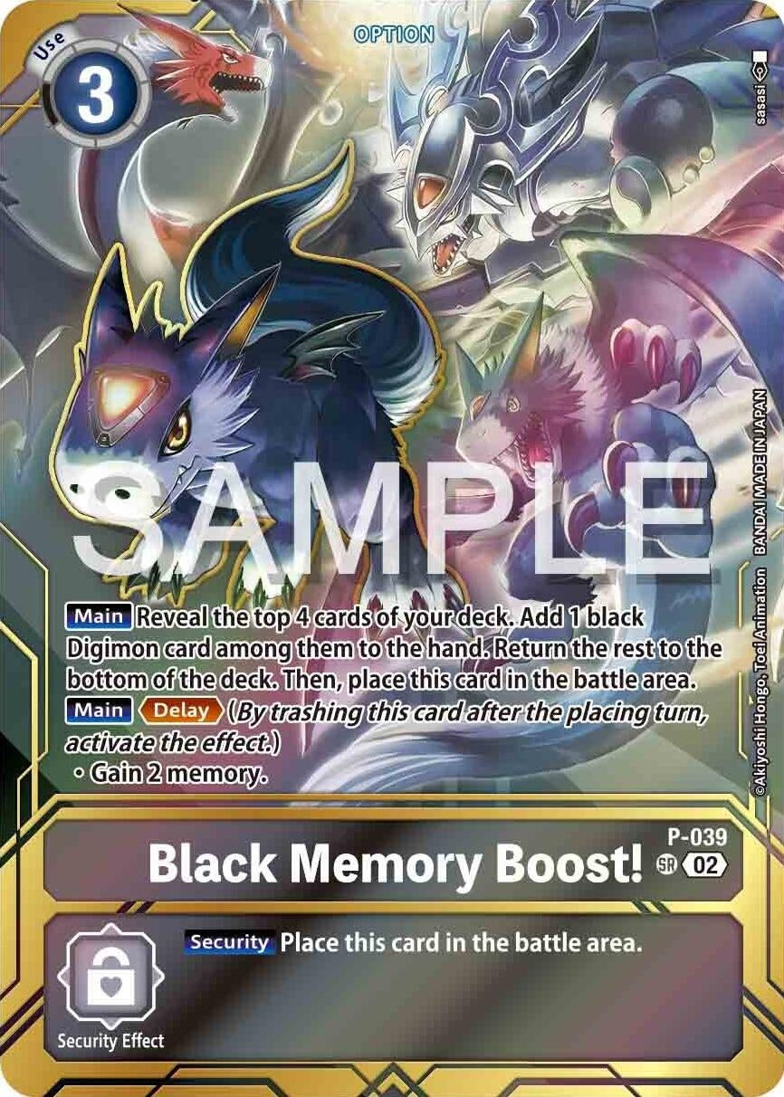 Image for Black Memory Boost! - P-039 (Premium Card Collection - Memory Boost! Set) (D-PR) (P-039 P) - Digimon Card Game