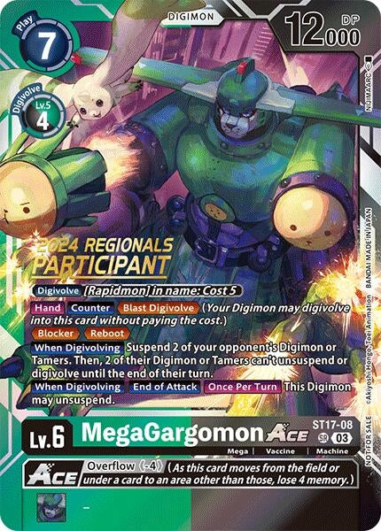 Image for MegaGargomon ACE (2024 Regionals Participant) (ST-17) (ST17-08 SR) - Digimon Card Game