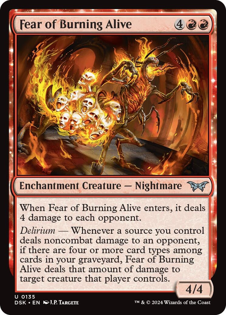 Image for Fear of Burning Alive (Duskmourn: House of Horror) (135) - Magic: The Gathering