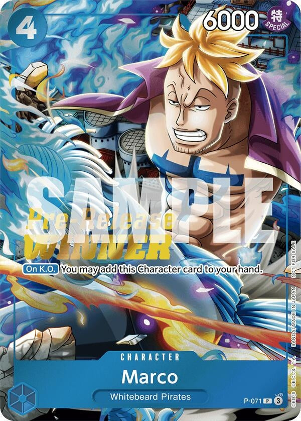 Image for Marco (Two Legends Pre-Release Winner) (One Piece Promotion Cards) (P-071) - One Piece Card Game