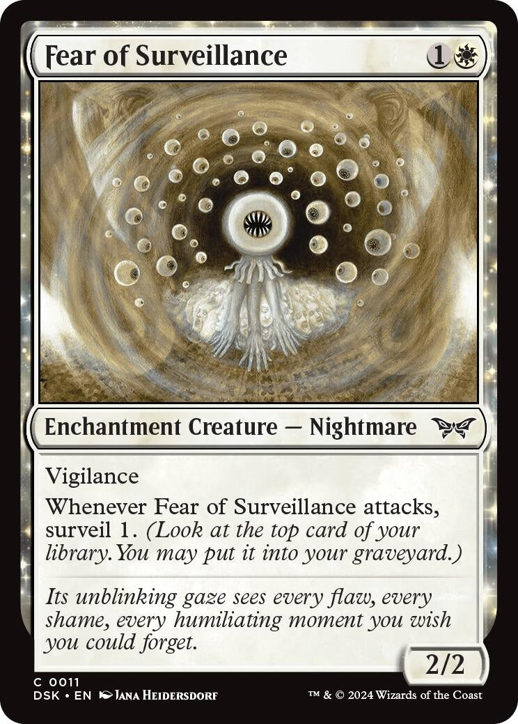 Image for Fear of Surveillance (Duskmourn: House of Horror) (11) - Magic: The Gathering