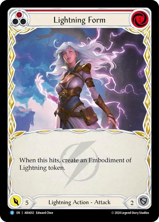 Image for Lightning Form (Red) (Blitz Deck: Rosetta - Aurora) (ARA012) - Flesh and Blood TCG