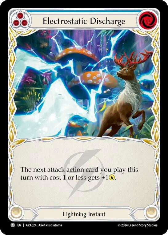 Image for Electrostatic Discharge (Blue) (Blitz Deck: Rosetta - Aurora) (ARA024) - Flesh and Blood TCG