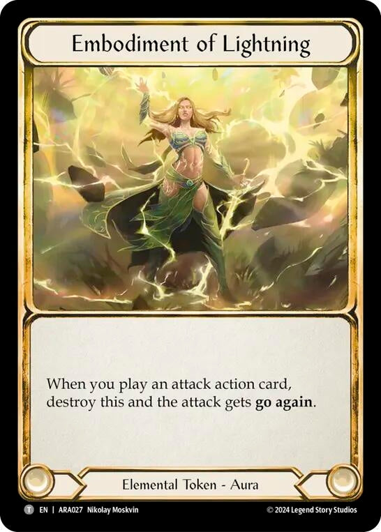 Image for Embodiment of Lightning (Blitz Deck: Rosetta - Aurora) (ARA027) - Flesh and Blood TCG