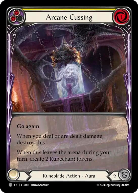 Image for Arcane Cussing (Yellow) (Blitz Deck: Rosetta - Florian) (FLR018) - Flesh and Blood TCG