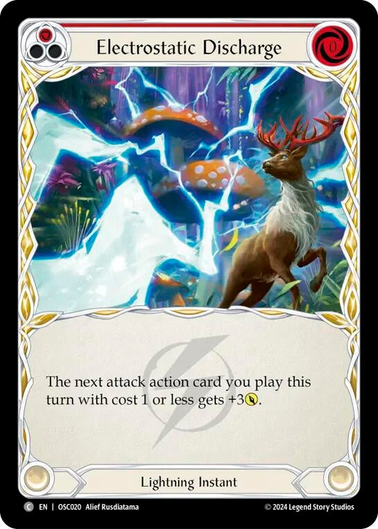 Image for Electrostatic Discharge (Red) (Blitz Deck: Rosetta - Oscilio) (OSC020) - Flesh and Blood TCG
