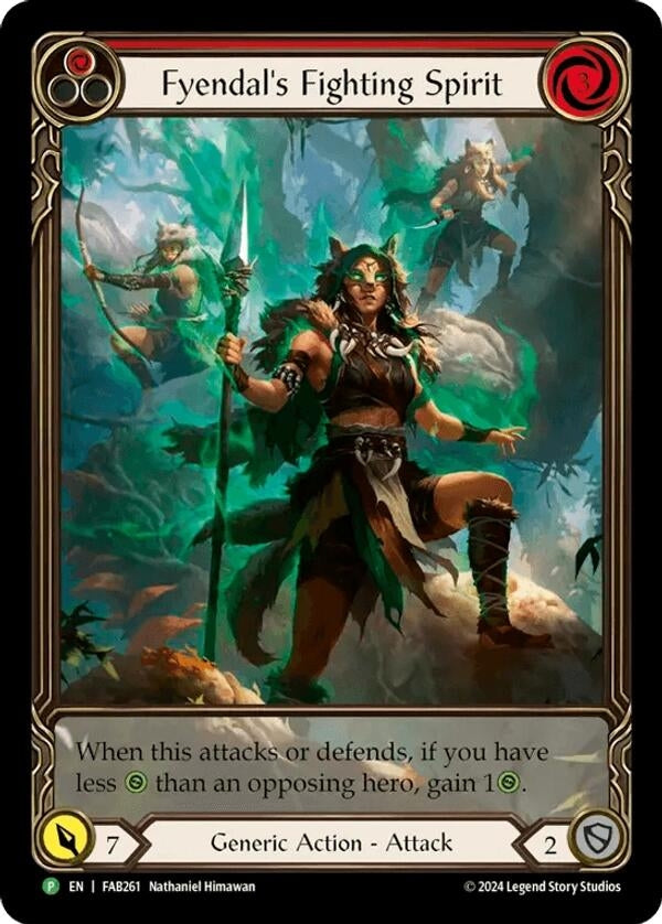 Image for Fyendal's Fighting Spirit (Red) (Extended Art) - FAB261 (Flesh and Blood: Promo Cards) (FAB261) - Flesh and Blood TCG