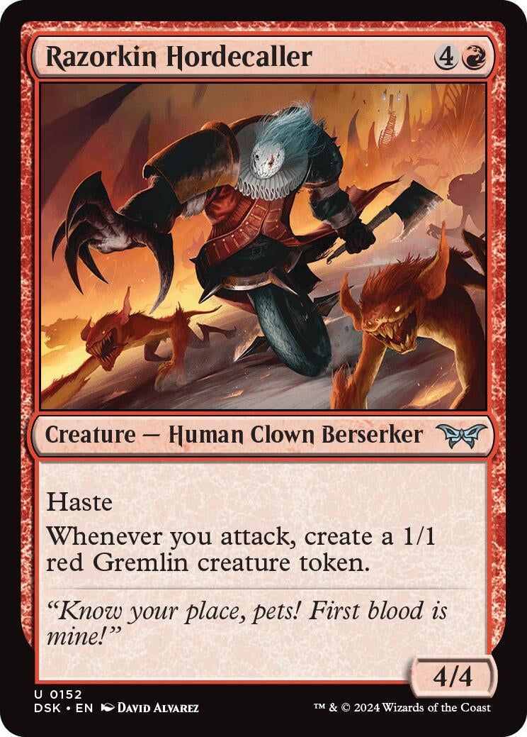 Image for Razorkin Hordecaller (Duskmourn: House of Horror) (152) - Magic: The Gathering