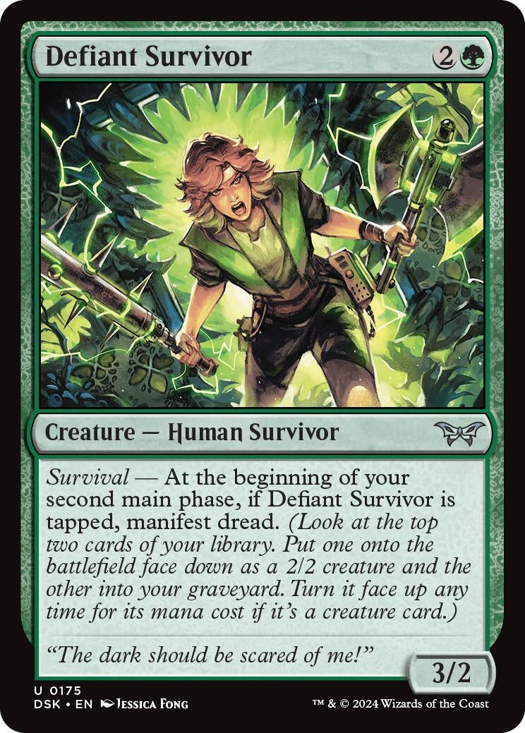 Image for Defiant Survivor (Duskmourn: House of Horror) (175) - Magic: The Gathering