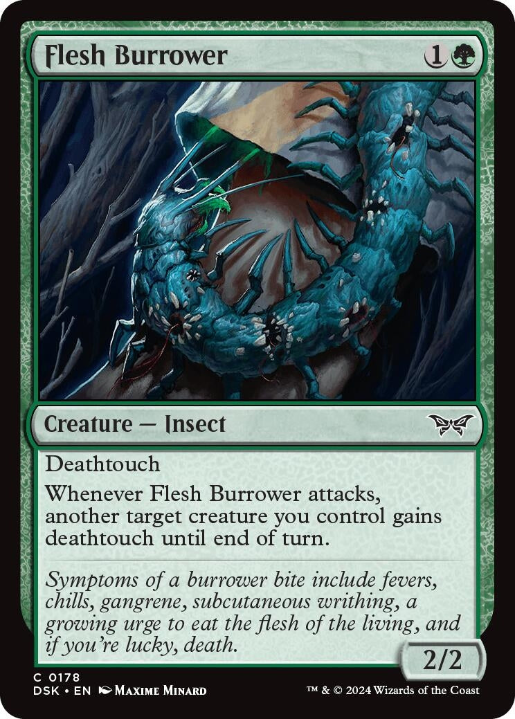 Image for Flesh Burrower (Duskmourn: House of Horror) (178) - Magic: The Gathering