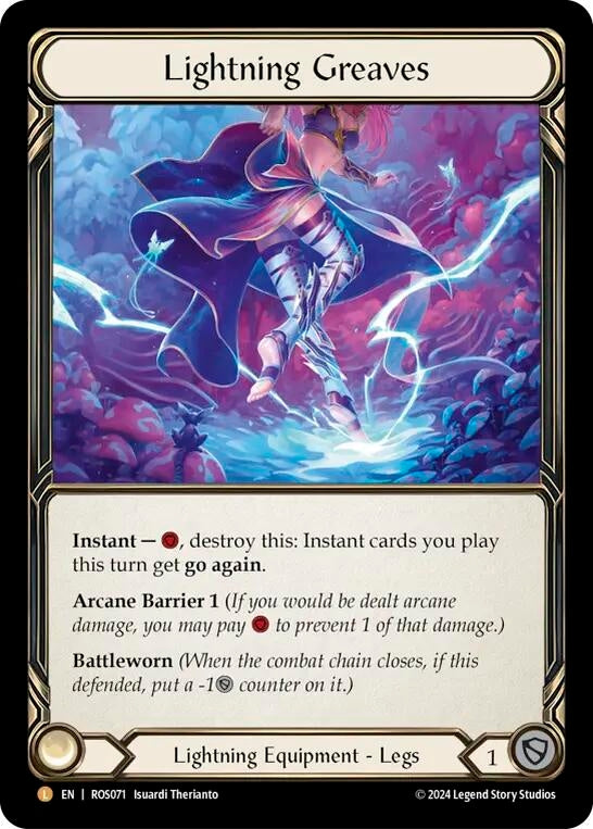 Image for Lightning Greaves (Rosetta) (ROS071) - Flesh and Blood TCG