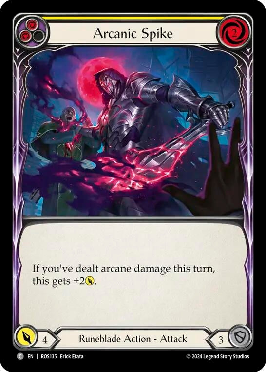 Image for Arcanic Spike (Yellow) (Rosetta) (ROS135) - Flesh and Blood TCG