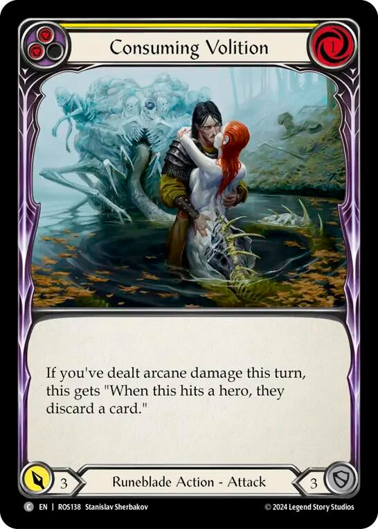 Image for Consuming Volition (Yellow) (Rosetta) (ROS138) - Flesh and Blood TCG