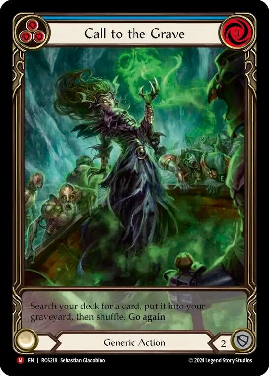 Image for Call to the Grave (Extended Art) (Rosetta) (ROS218) - Flesh and Blood TCG