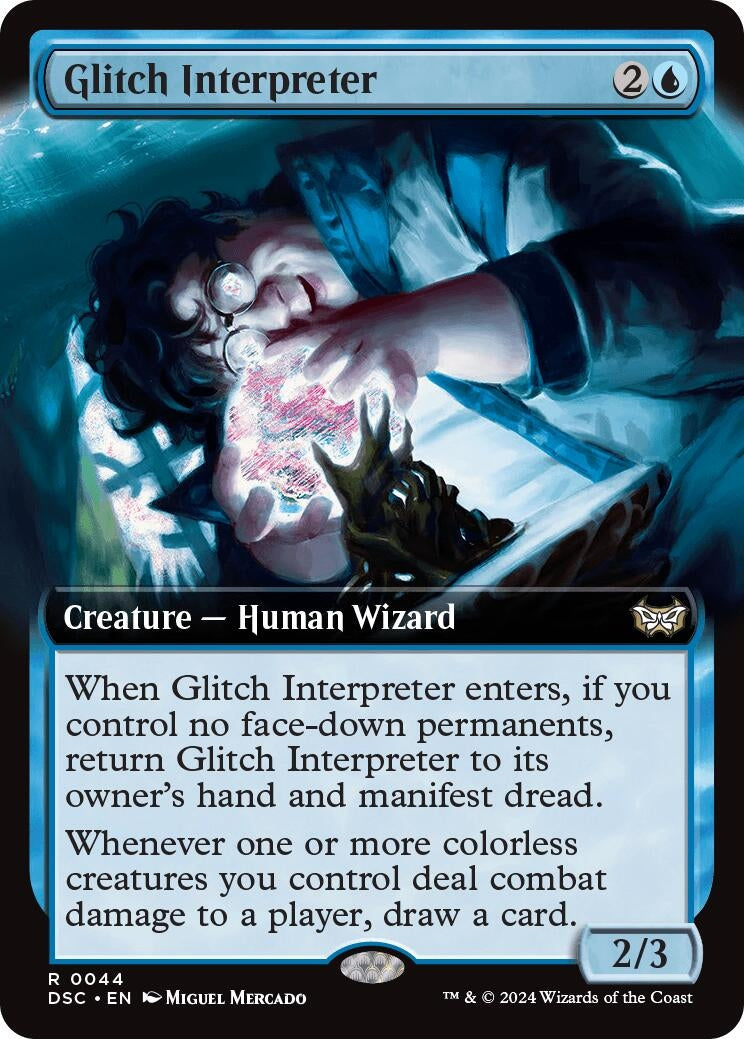Image for Glitch Interpreter (Extended Art) (Commander: Duskmourn: House of Horror) (44) - Magic: The Gathering