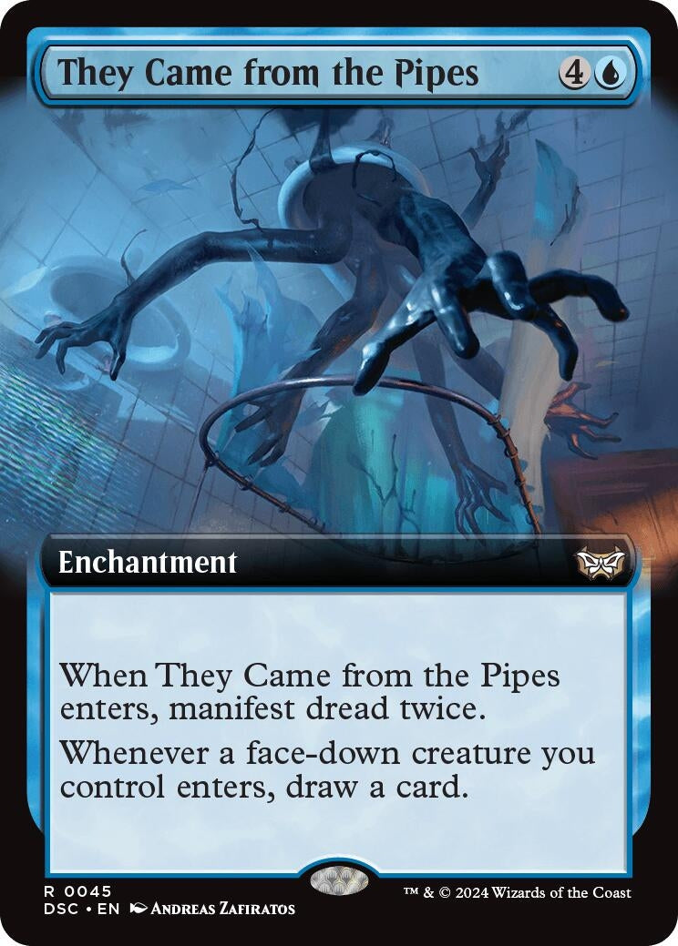 Image for They Came from the Pipes (Extended Art) (Commander: Duskmourn: House of Horror) (45) - Magic: The Gathering