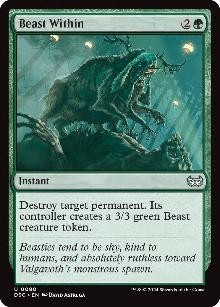 Image for Beast Within (Commander: Duskmourn: House of Horror) (80) - Magic: The Gathering