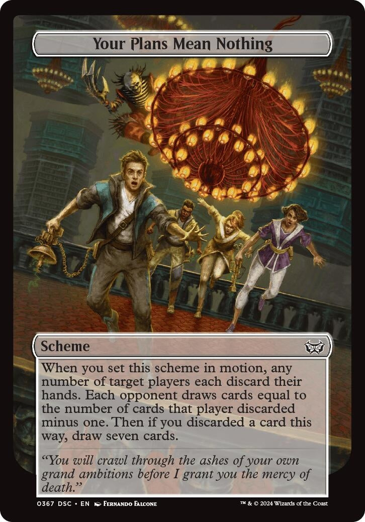 Image for Your Plans Mean Nothing (Full Art) (Archenemy: Duskmourn) (367) - Magic: The Gathering