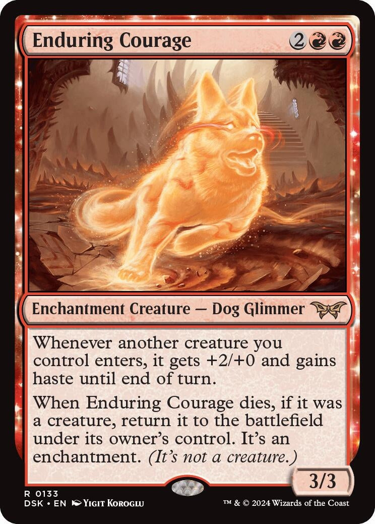 Image for Enduring Courage (Duskmourn: House of Horror) (133) - Magic: The Gathering