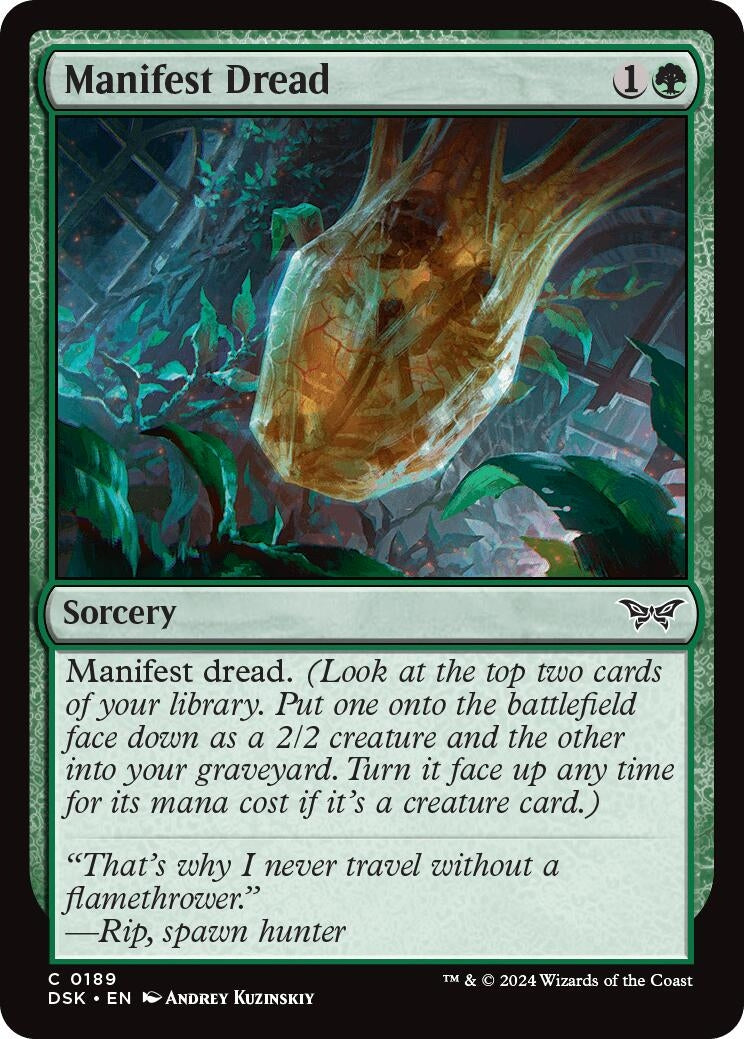 Image for Manifest Dread (Duskmourn: House of Horror) (189) - Magic: The Gathering