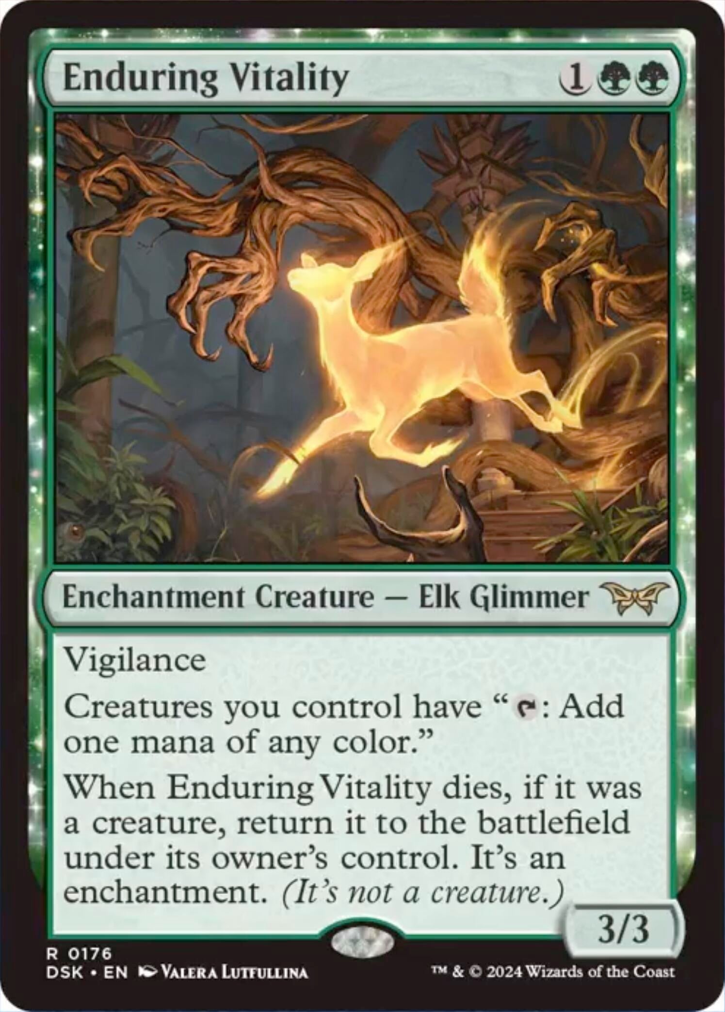 Image for Enduring Vitality (Duskmourn: House of Horror) (176) - Magic: The Gathering