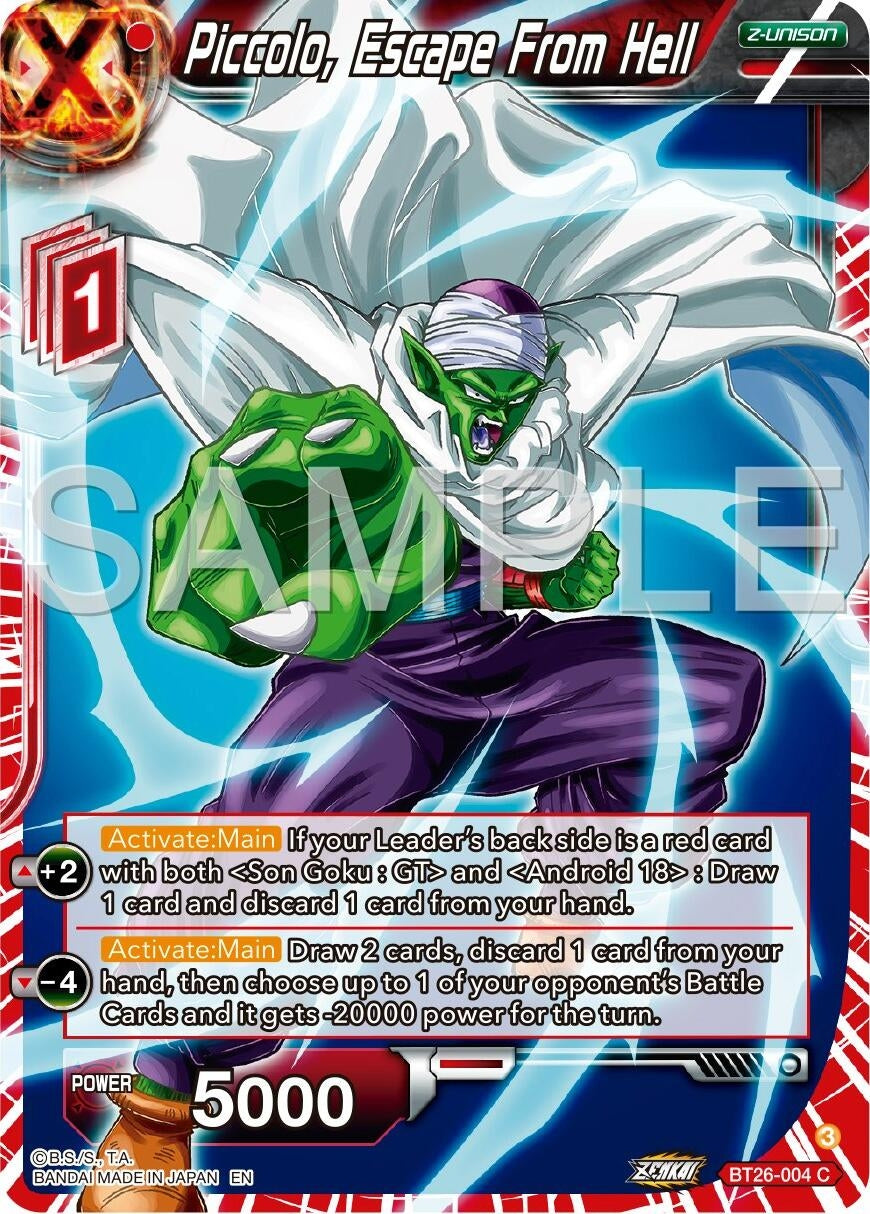 Image for Piccolo, Escape From Hell (Ultimate Advent) (BT26-004) - Dragon Ball Super: Masters