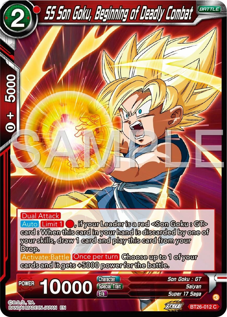 Image for SS Son Goku, Begining of Deadly Combat (Ultimate Advent) (BT26-012) - Dragon Ball Super: Masters