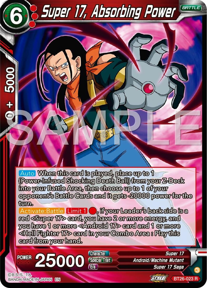 Image for Super 17, Absorbing Power (Ultimate Advent) (BT26-023) - Dragon Ball Super: Masters