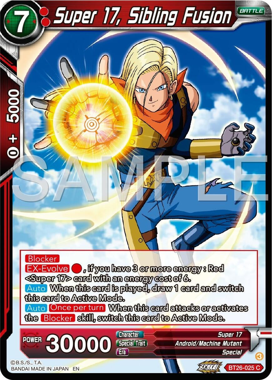 Image for Super 17, Sibling Fusion (Ultimate Advent) (BT26-025) - Dragon Ball Super: Masters