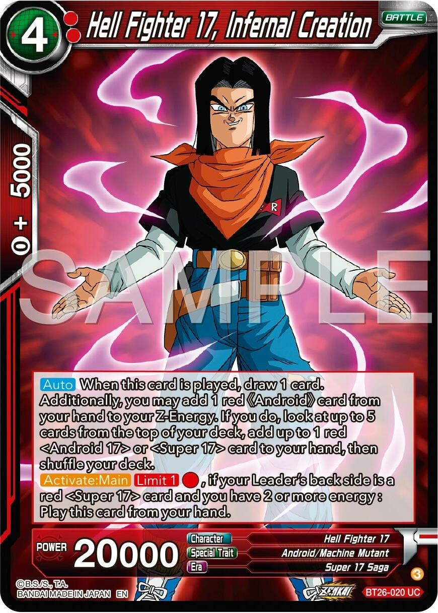 Image for Hell Fighter 17, Infernal Creation (Ultimate Advent) (BT26-020) - Dragon Ball Super: Masters