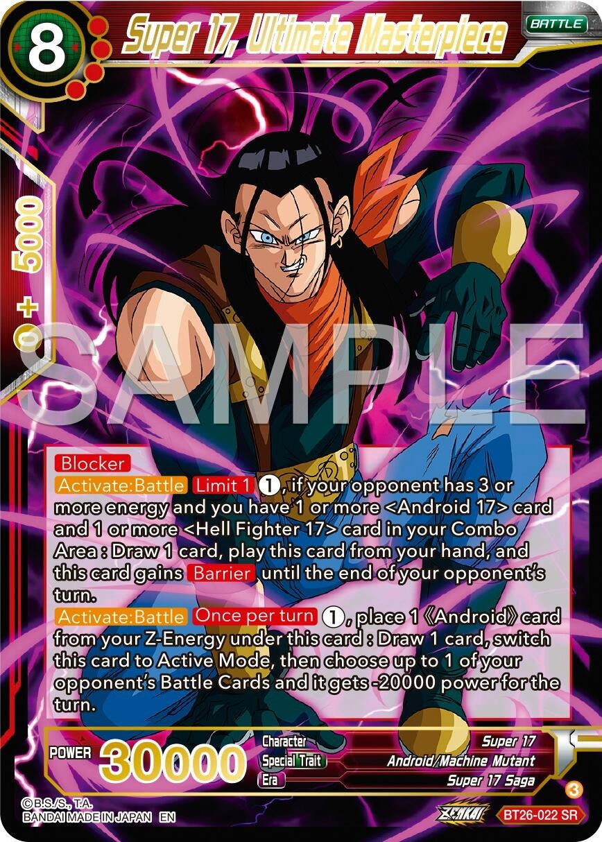 Image for Super 17, Ultimate Masterpiece (Ultimate Advent) (BT26-022) - Dragon Ball Super: Masters