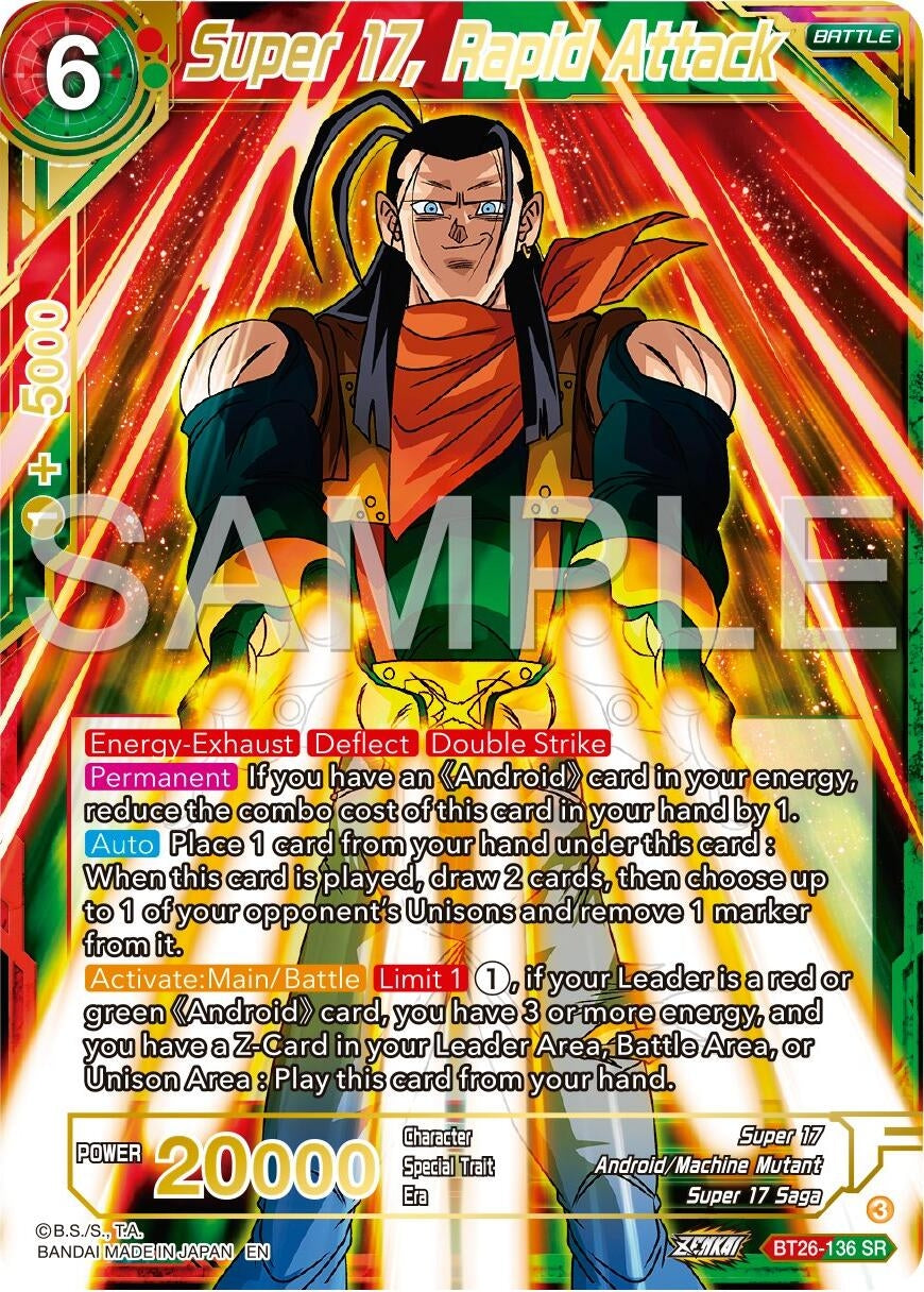 Image for Super 17, Rapid Attack (Ultimate Advent) (BT26-136) - Dragon Ball Super: Masters