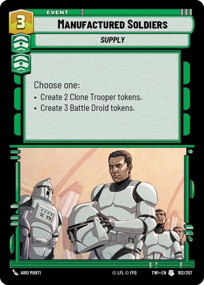 Image for Manufactured Soldiers (Twilight of the Republic) (102/257) - Star Wars: Unlimited