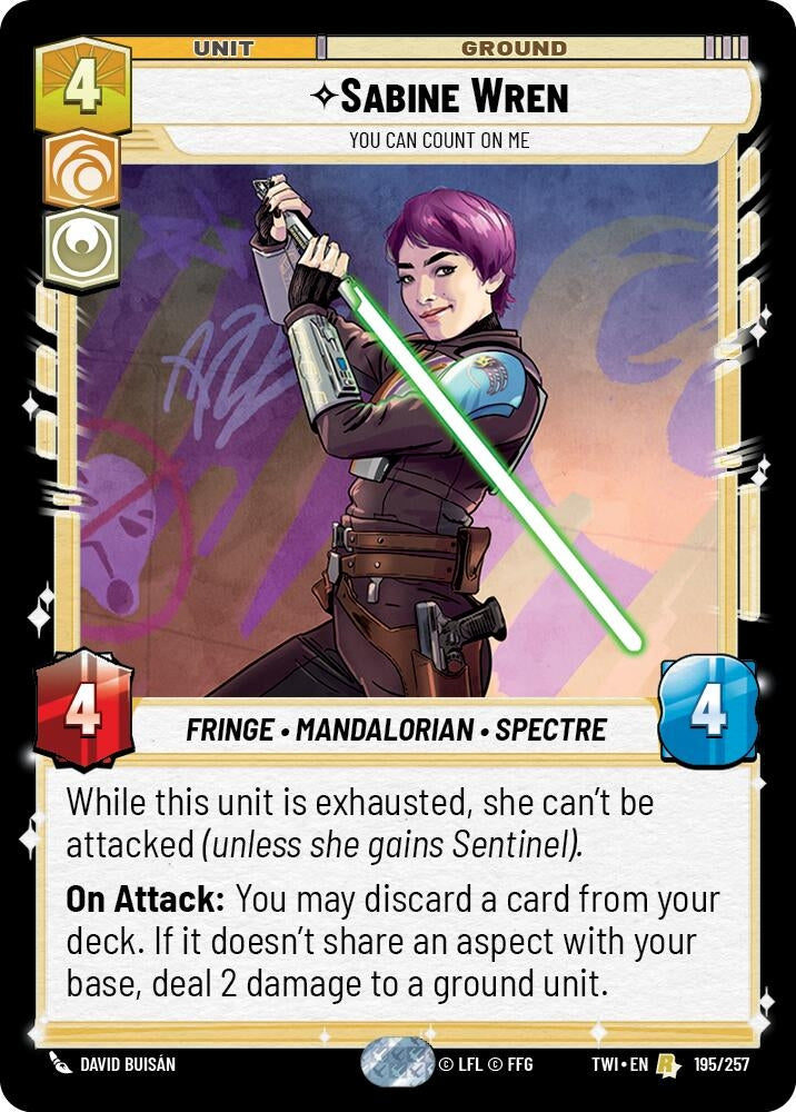 Image for Sabine Wren - You Can Count On Me (Twilight of the Republic) (195/257) - Star Wars: Unlimited